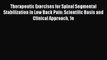 [Read book] Therapeutic Exercises for Spinal Segmental Stabilization in Low Back Pain: Scientific