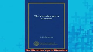 Downlaod Full PDF Free  The Victorian age in literature Full Free