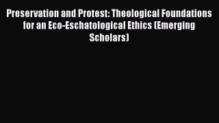 Book Preservation and Protest: Theological Foundations for an Eco-Eschatological Ethics (Emerging