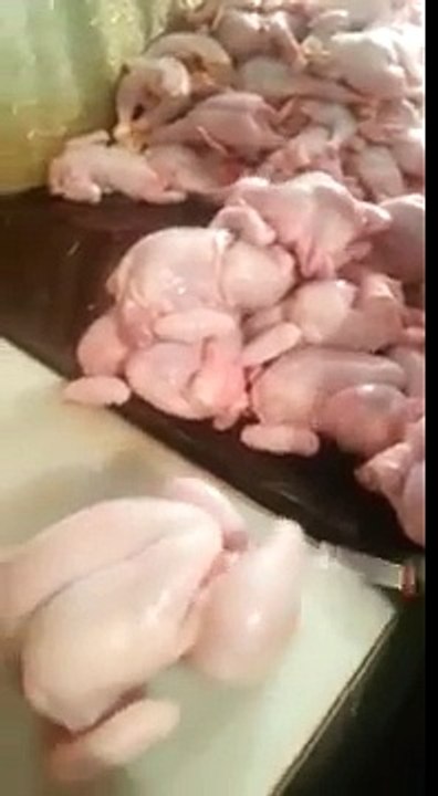 Chicken injected with water ! Amazing