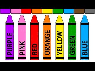 LEARN COLORS WITH COLORFUL COLORED CRAYONS!!