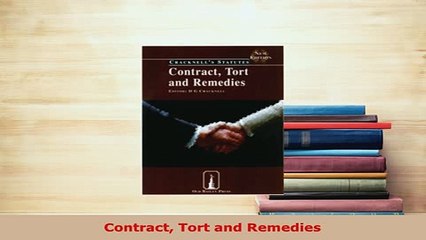 Download  Contract Tort and Remedies  Read Online