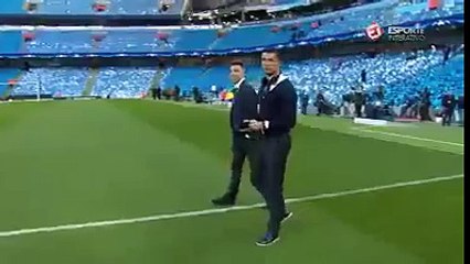 Cristiano Ronaldo reaction before Manchester City vs Real Madrid 26.04.2016