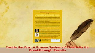 Read  Inside the Box A Proven System of Creativity for Breakthrough Results Ebook Free