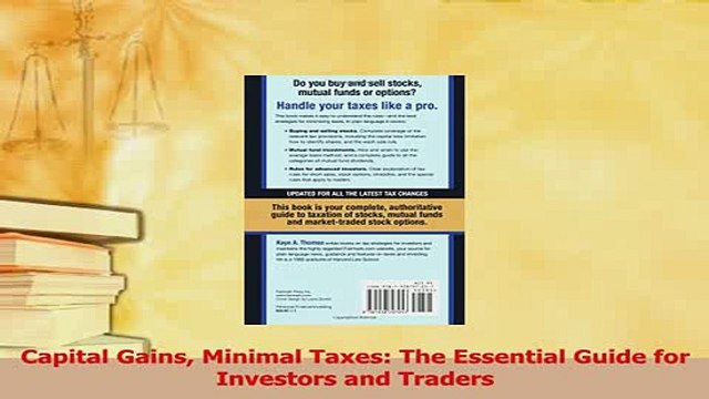 Download Capital Gains Minimal Taxes The Essential Guide for Investors and Traders Read Online