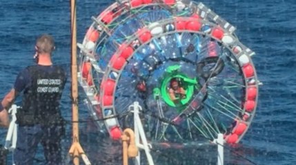 U.S. Coast Guard saves bubble man. Again.