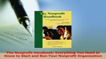 Read  The Nonprofit Handbook Everything You Need to Know to Start and Run Your Nonprofit Ebook Free