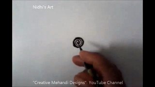 Easy Arabic Flower Henna Mehandi Patch Design Tutorial