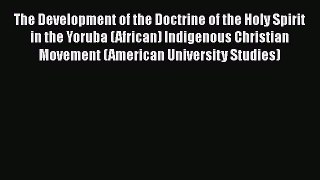 Book The Development of the Doctrine of the Holy Spirit in the Yoruba (African) Indigenous