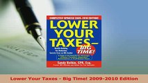 Read  Lower Your Taxes  Big Time 20092010 Edition Ebook Free