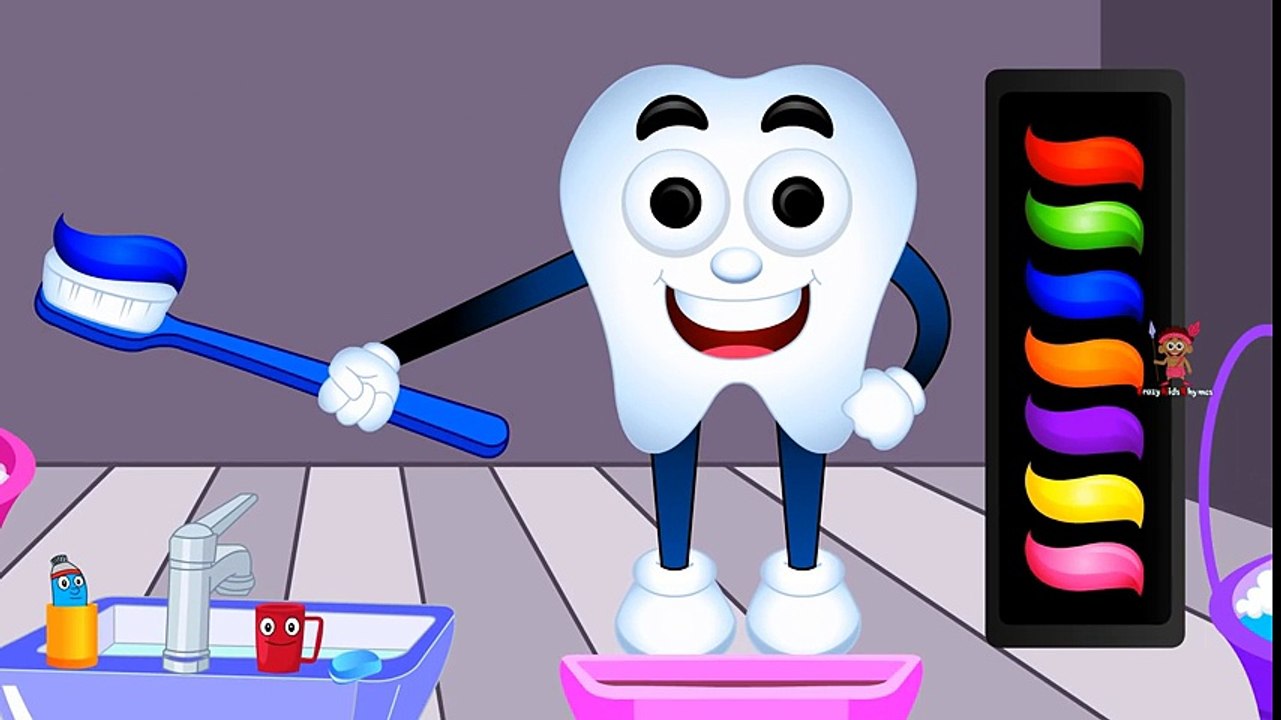 Colors for Children to Learn with Tooth Brush - Colours for Kids to Learn  - Kids Learning Videos