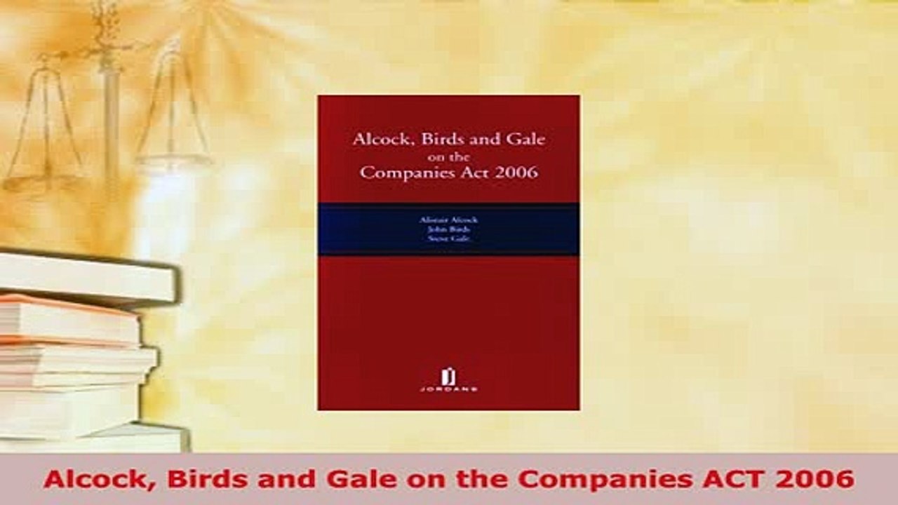 Download  Alcock Birds and Gale on the Companies ACT 2006  Read Online