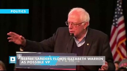 Bernie Sanders floats Elizabeth Warren as possible VP