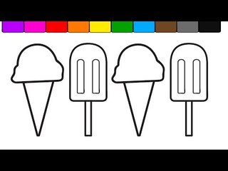 Learn Colors for Kids with this Ice Cream Popsicle Coloring Page