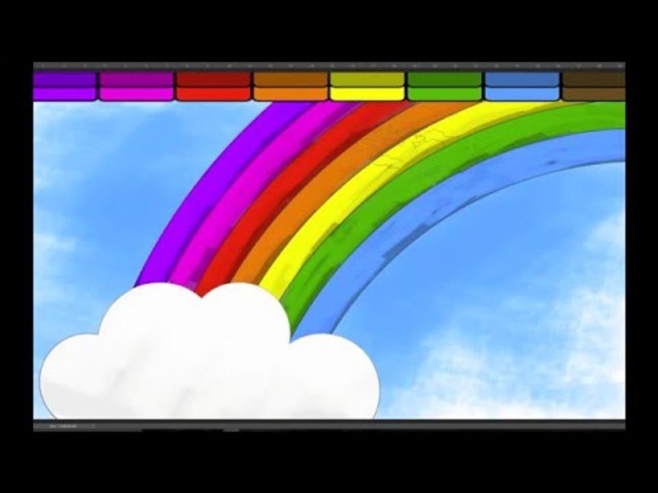 LEARN COLORS WITH THIS FUN RAINBOW COLORING PAGE!