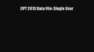 PDF CPT 2013 Data File: Single User  EBook
