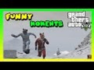 GTA 5 Online Funny Moments - Santa Claus, Mount Chiliad, and Snow