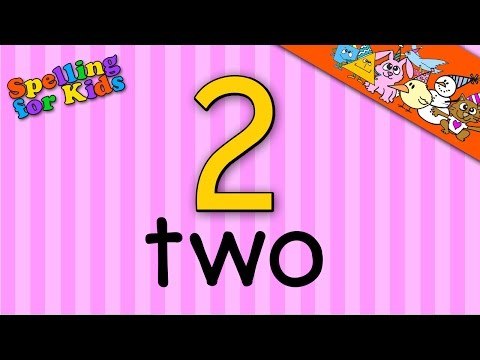 Spelling video lessons for Toddlers, Children, Kids, Adults. Learn to spell 'Two' in English