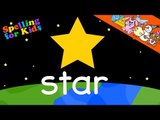 Learn to Spell 'Star' in English on Surprise Toys, Eggs, Presents at Birthday Candy Land