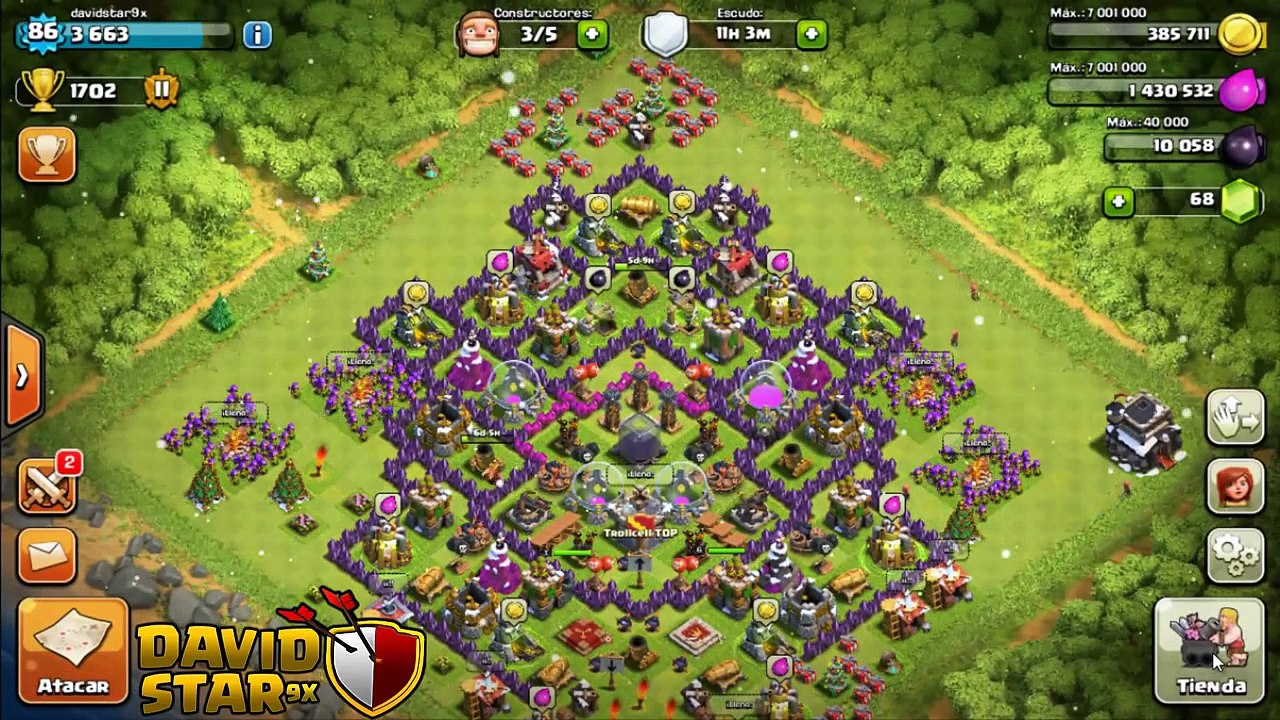 Trucazo como subir de Nivel muy rápido en Clash of Clans en Español COC Davidstar9x