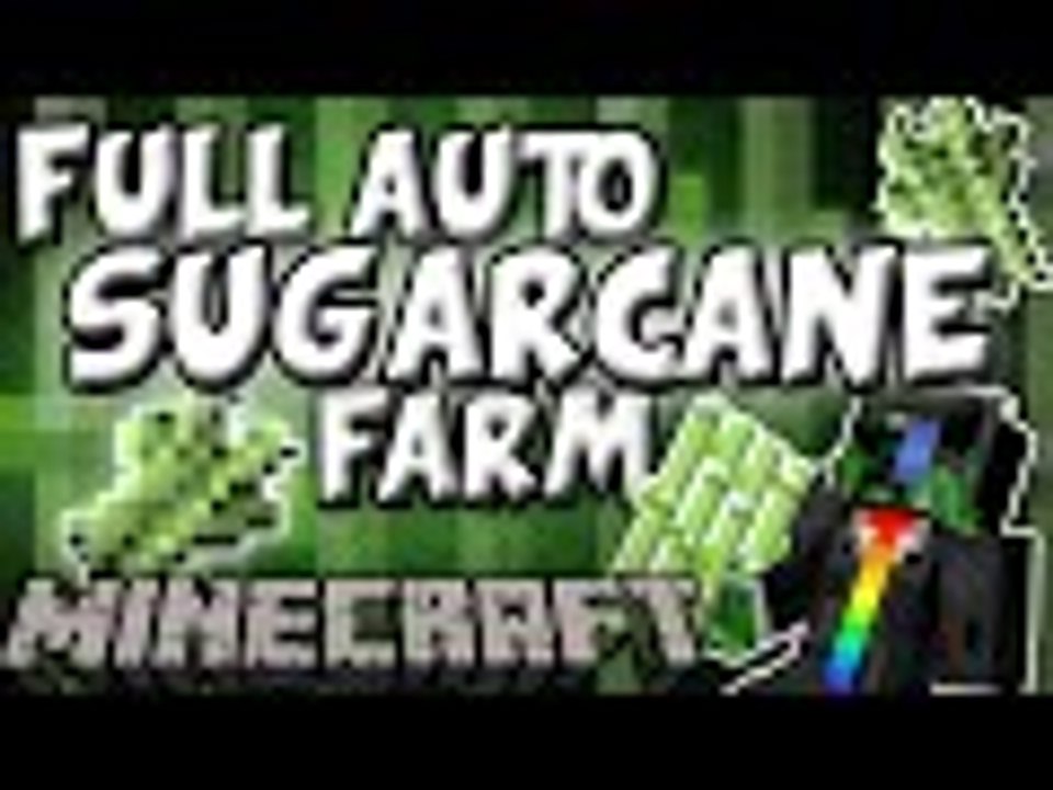 Minecraft Redstone: Fully Automatic Sugarcane Farm Tutorial