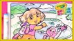 Dora and Boots having fun! Coloring Pages from Dora the Explorer Color Wonder