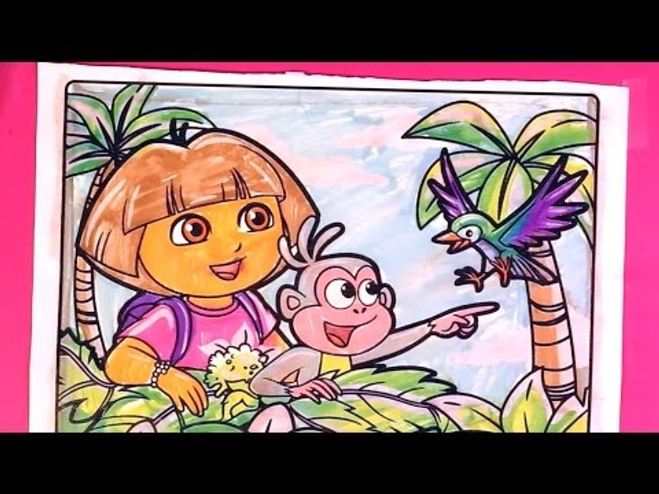 Dora and Boots See a Bird! Coloring Pages from Dora the Explorer Crayola Color Wonder toy
