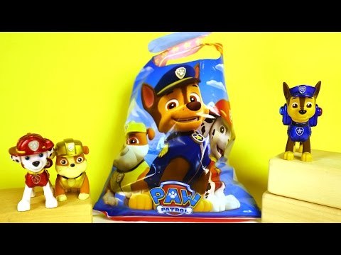 Paw Patrol surprise toy birthday party doggy bag! Kinder Surprise Eggs Shopkins Paw Patrol