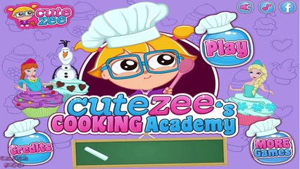 Frozen Cupcakes - Elsa, Anna and Olaf Cupcakes - Cutezzes Cooking Academy Game