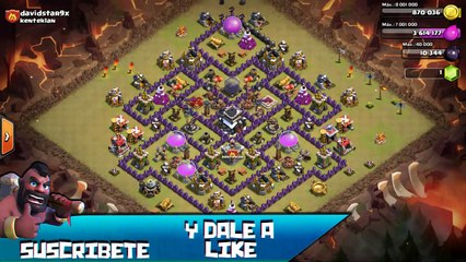 Diseño de Aldeas TH9 Aldea de Guerra Clash of clans en español Mejor Base Davidstar9x