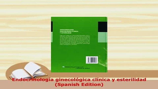 PDF Endocrinología ginecológica clínica y esterilidad Spanish Edition Read Online