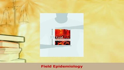 PDF  Field Epidemiology PDF Book Free