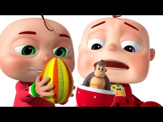 Five Little Babies Opening The Eggs Children Songs - Nursery Rhymes For Kids With Lyrics - 3D Nursery Rhymes For Children