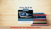 Download  MacBook Air For Beginners 2015  Read Online