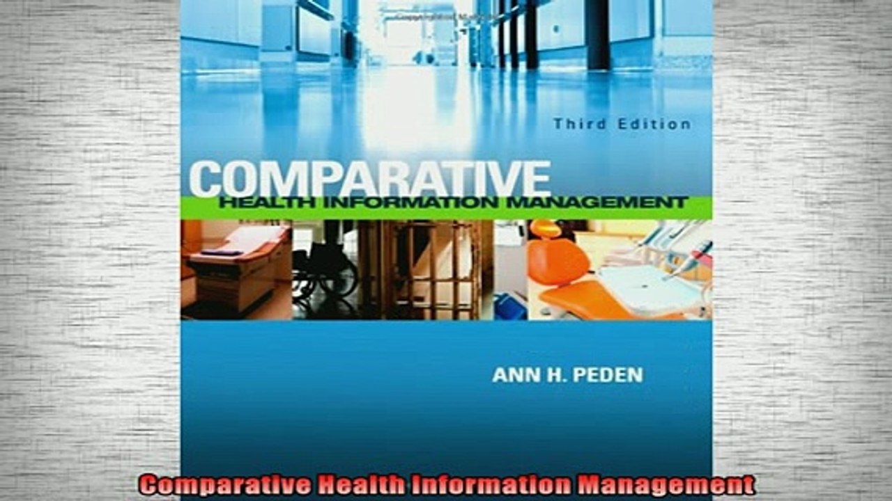 FREE DOWNLOAD  Comparative Health Information Management  BOOK ONLINE
