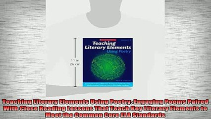 Download Video: READ book  Teaching Literary Elements Using Poetry Engaging Poems Paired With Close Reading Lessons Full EBook