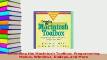 PDF  Extending the Macintosh Toolbox Programming Menus Windows Dialogs and More  EBook