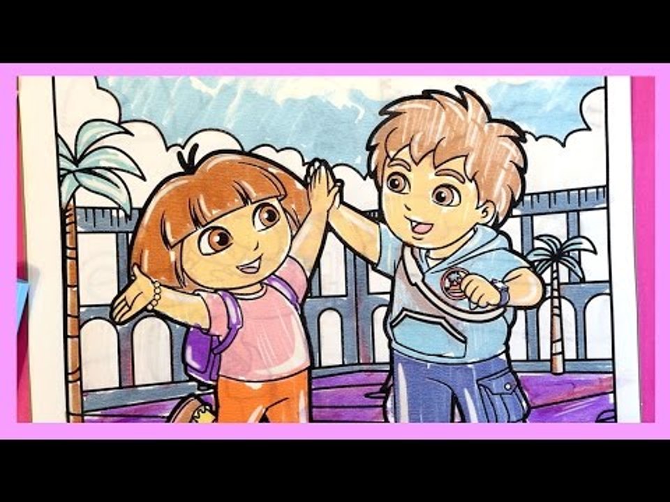 Dora the Explorer and Diego Coloring Pages 02 by SurpriseToysandEggs