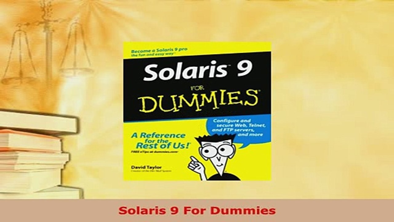 PDF  Solaris 9 For Dummies Download Online