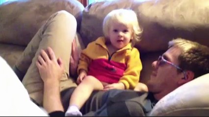 Adorable Tot Protects Dad