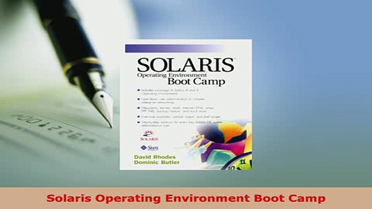 Download  Solaris Operating Environment Boot Camp  EBook