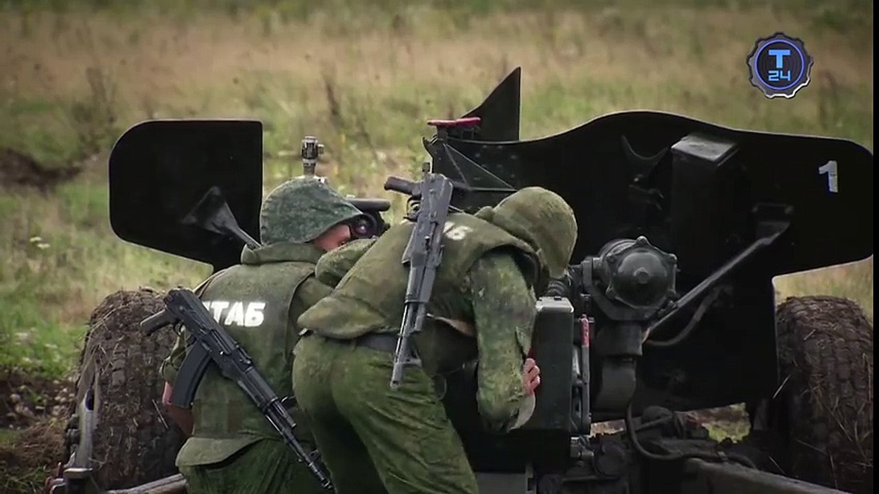 Пушка МТ-12 "Рапира". www.voenvideo.ru