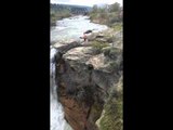 Insane Jump From Alberta's Lundbreck Falls Caught on Camera