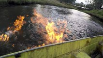 A RIVER ON FIRE! Gas explodes from Australian river near fracking site.
