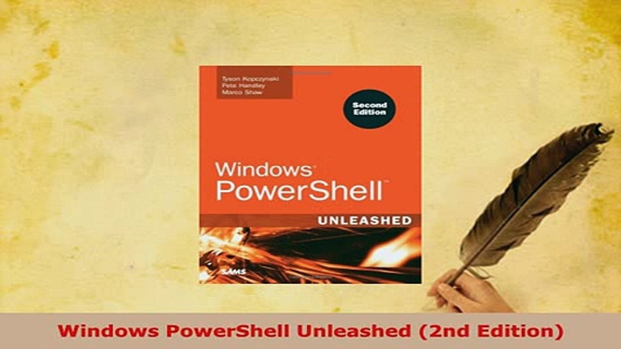 PDF  Windows PowerShell Unleashed 2nd Edition Read Full Ebook