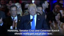 Trump- 'I consider myself the presumptive nominee