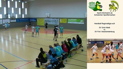 Handball Regionalliga wJA 23:25 (10:14) SV Grün Weiß Schwerin vs. SV Fort. Neubrandenburg