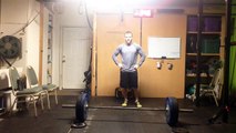 3 Rounds- 25 deadlifts 205 lbs, 25 strict t2b. 9:57