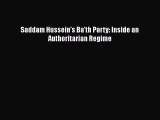 Book Saddam Hussein's Ba'th Party: Inside an Authoritarian Regime Download Full Ebook