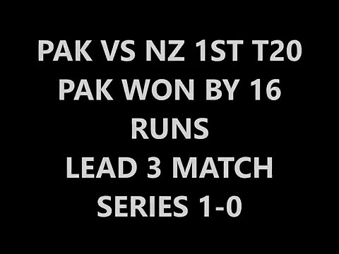 Pakistan vs New Zealand 1st T20 PAK won By 16 Runs Man of the Match BOOM BOOM Shahid Afridi